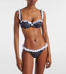 Бикини топ Angela с рюшами в горошек Bananhot, Black Polka - фото 2