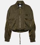 Джинсовый бомбер Blumarine, зеленый - фото