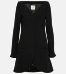 Эллипс креповое пальто Courrèges, черный - фото