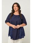 Блузка Curvy Lady, темно-синий - фото