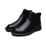 Короткие уличные ботинки мужские черные PARDASAUL, утепленные с коричневым флисовым подкладом - фото 4