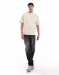 Футболка оверсайз ASOS DESIGN плотная, каменно-бежевого цвета - фото 3