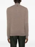 Свитер с высоким воротником на молнии Corneliani, коричневый - фото 4