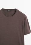 Футболка Massimo Dutti SHORT SLEEVE, Dark Brown - фото 7