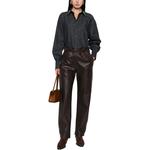 Блузка с пайетками на воротнике Brunello Cucinelli, синий - фото 2