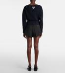 Хлопковый свитер Prada, синий - фото 3