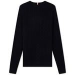 Джемпер Cable-knit Crew-neck Sweater Tommy Hilfiger, Ecru Ybh - фото 5
