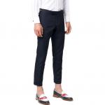 Короткие укороченные брюки THOM BROWNE, синие - фото 4