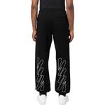 Брюки wave diagonal slim sweat pant 'black' Off-White, черный - фото 3