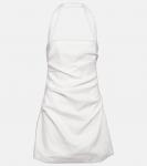 Льняное мини-платье noemi с воротником-халтером Sir, белый - фото