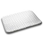 Коврик для ванной Tulup Rechtecke Muster, 75x1x75 см, белый - фото