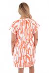 Мини-платье-туника Print в коралловом цвете PINCH - фото 3