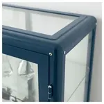 Шкаф со стеклянной дверью, синий, 81x113 см, FABRIKÖR IKEA - фото 7