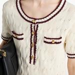 Платье с короткими рукавами женское белое Prada - фото 4