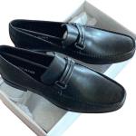 Men's Donnie Leather Driver In Black Donald Pliner - фото 3