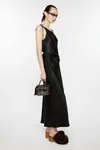 Атласное платье Acne Studios, черный - фото 3