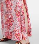 Кассандра цветочное платье макси Poupette St Barth, Pink Exotic Forest - фото 5