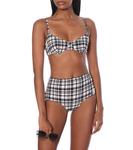 Клетчатый верх бикини Ginger Solid & Striped, Navy White - фото 2