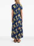 Платье макси Swing с цветочным принтом La DoubleJ, синий - фото 3