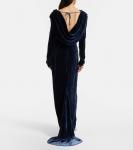 Айветт платье из струящегося бархата Rotate, Graphite - фото 3