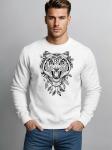Neverless Свитшот 'Tiger' в белом цвете - фото 2