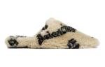 Шлепанцы женские Balenciaga Teddy, белый / черный - фото 5
