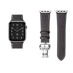 Vobafe Часы Strap Apple Compatibility Cowhide Leather Material 43mm, Imported Swift cowhide ★ ebony color - фото