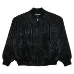 Куртка Supreme Mister Cartoon Embroidered Leather Jacket, Black - фото