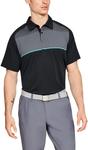 Поло мужское Under Armour Threadborne Infinite, Black (001)/Rhino Gray - фото 2