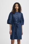 Платье из денима BORGIE ICHI, темно-синий деним - фото 3