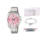CASIO Часы G Shock LTP 1314D 5A, Pink Watch Dial - фото 11