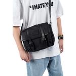 GUCCI Сумка-мессенджер GG ssima с логотипом монохром черная - фото 11