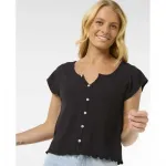 Рубашка с коротким рукавом Rip Curl Amantea Rib, черный - фото 4