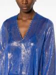 Forte Forte платье-кафтан с люрексом, синий - фото 5