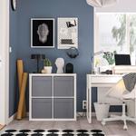 Стеллаж, белый/темно-серый Dröna, 77x39x77 см IKEA Kallax - фото 2