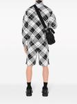 Клетчатые шорты средней посадки Burberry, серый - фото 3