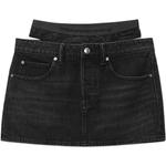 Престиль Хотфикс Многослойная Мини-юбка Alexander Wang, Потертый серый - фото