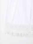 Twinset широкие брюки с бахромой, белый - фото 3