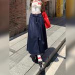 Джинсовая длинная юбка Women's NEVER RULE, темно-синий - фото 4