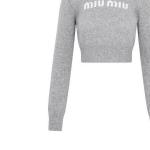 Свитер женский серый Miu Miu - фото 4