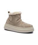 Сапоги зимние Blauer кожаные, бежевый - фото