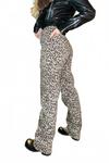Леопардовые карго-штаны с вырезом и стразами в разноцветном исполнении WFFS - фото 2