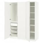Гардероб PAX/TONSTAD IKEA, 150x60x201 см, цвет white/off-white - фото