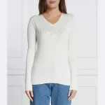 Облегающий свитер Guess, бежевый - фото