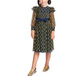 Платье детское Gucci, синий / золотой - фото 4