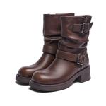 Ботильоны женские коричневые JOSINY, Коричневый (Тонкий велюр) - фото 9