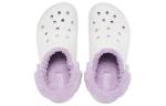 Сандалии Crocs Classic Baya Lined Fuzz-Strap Clog 'White Lila', белый - фото 4