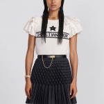 Трикотажная футболка женская слоновая кость белый DIOR - фото 4