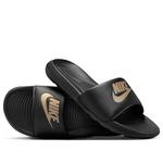 Тапочки victori one slide 'black metallic gold' Nike, черный - фото