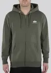 Толстовка с капюшоном Alpha Industries "Basic Zip Hoody SL", оливковый - фото 3